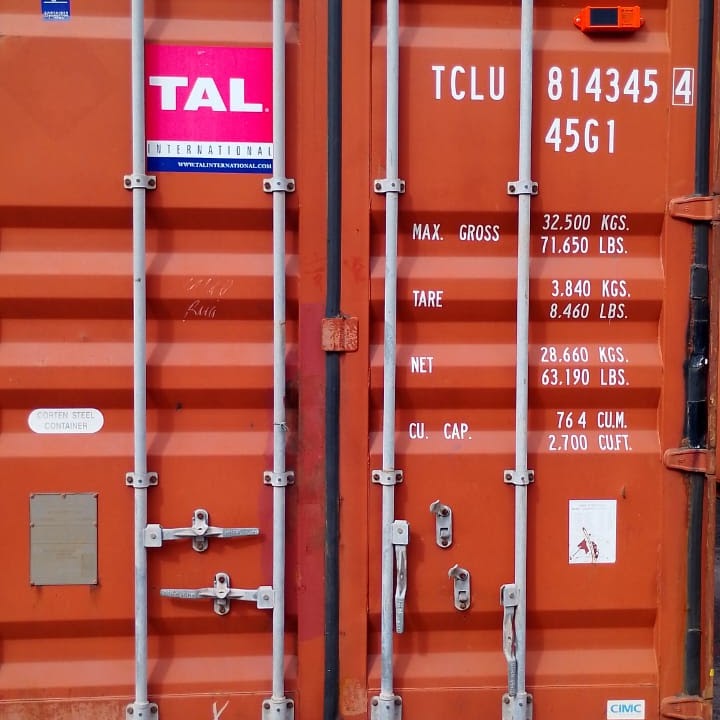 Portas frontais fechadas de container dry 40 pes